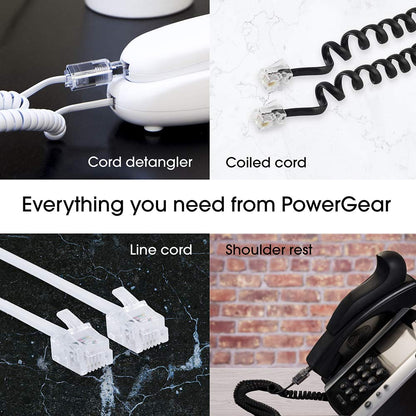 Power Gear Telephone Line Cord, 10 Pack