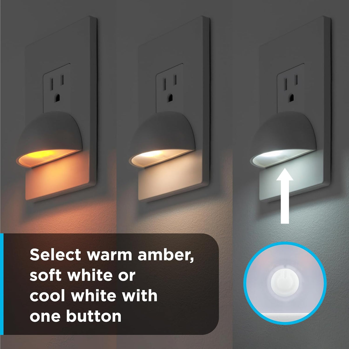 GE SleepLite Plug in Night Light with Dusk to Dawn Sensor, 4 Pack