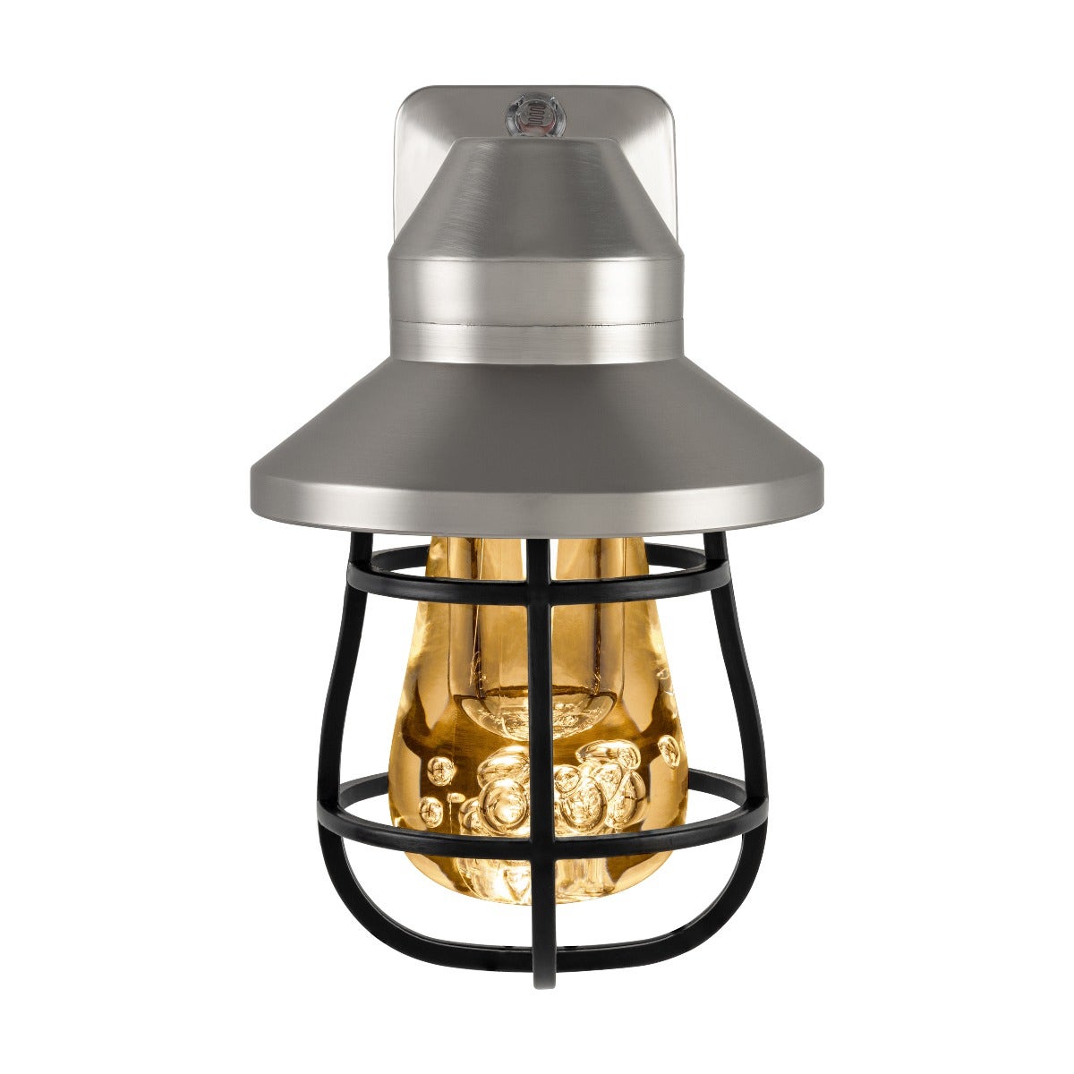GE Vintage Cage Frame LED Night Light, Brushed Nickel