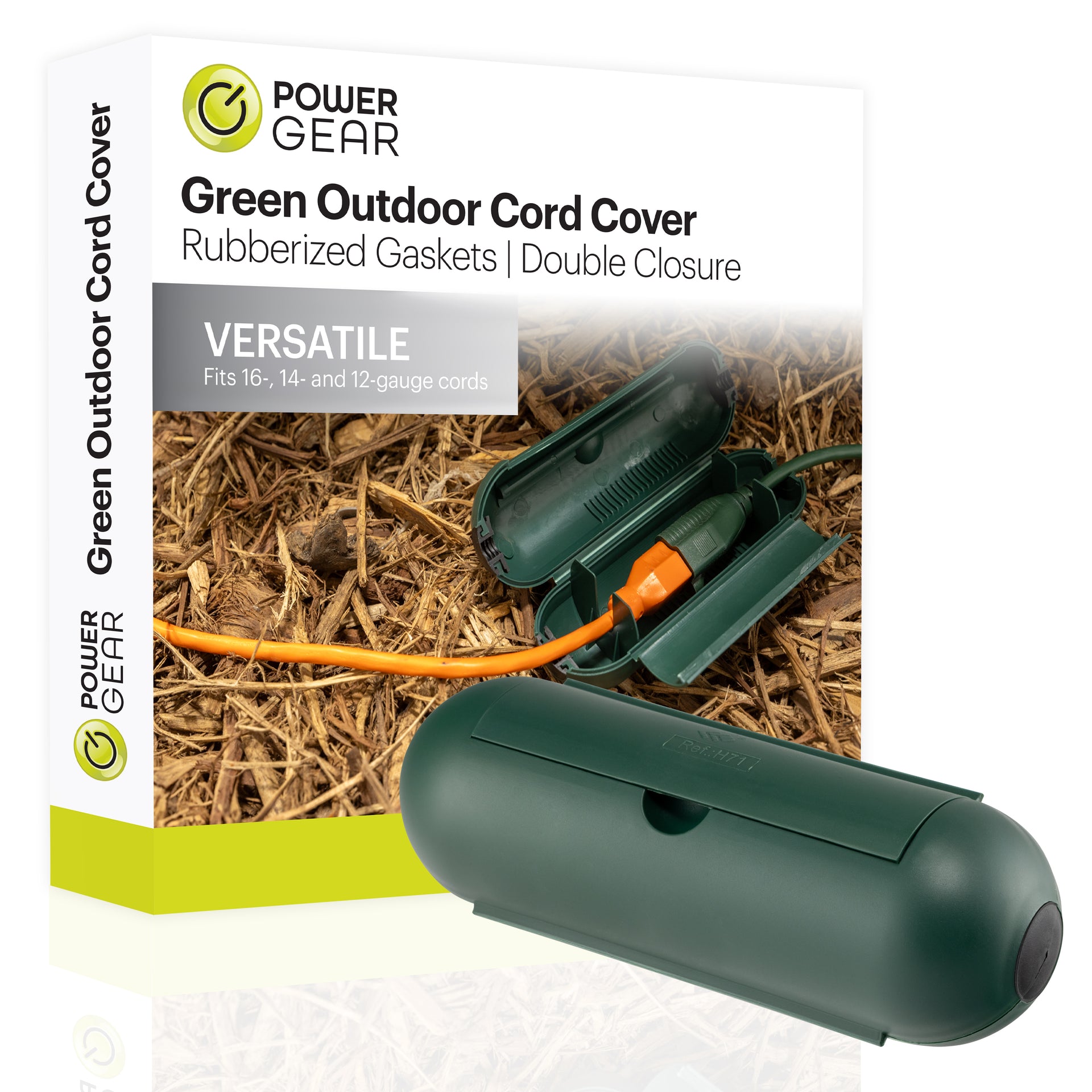 Power Gear Outdoor Cord Cover, Green, Plastic