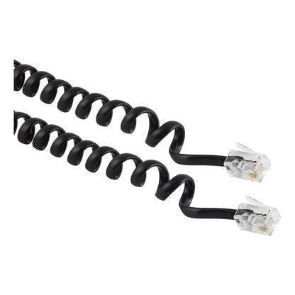 Power Gear 12 ft. Coiled Handset Cord, Black