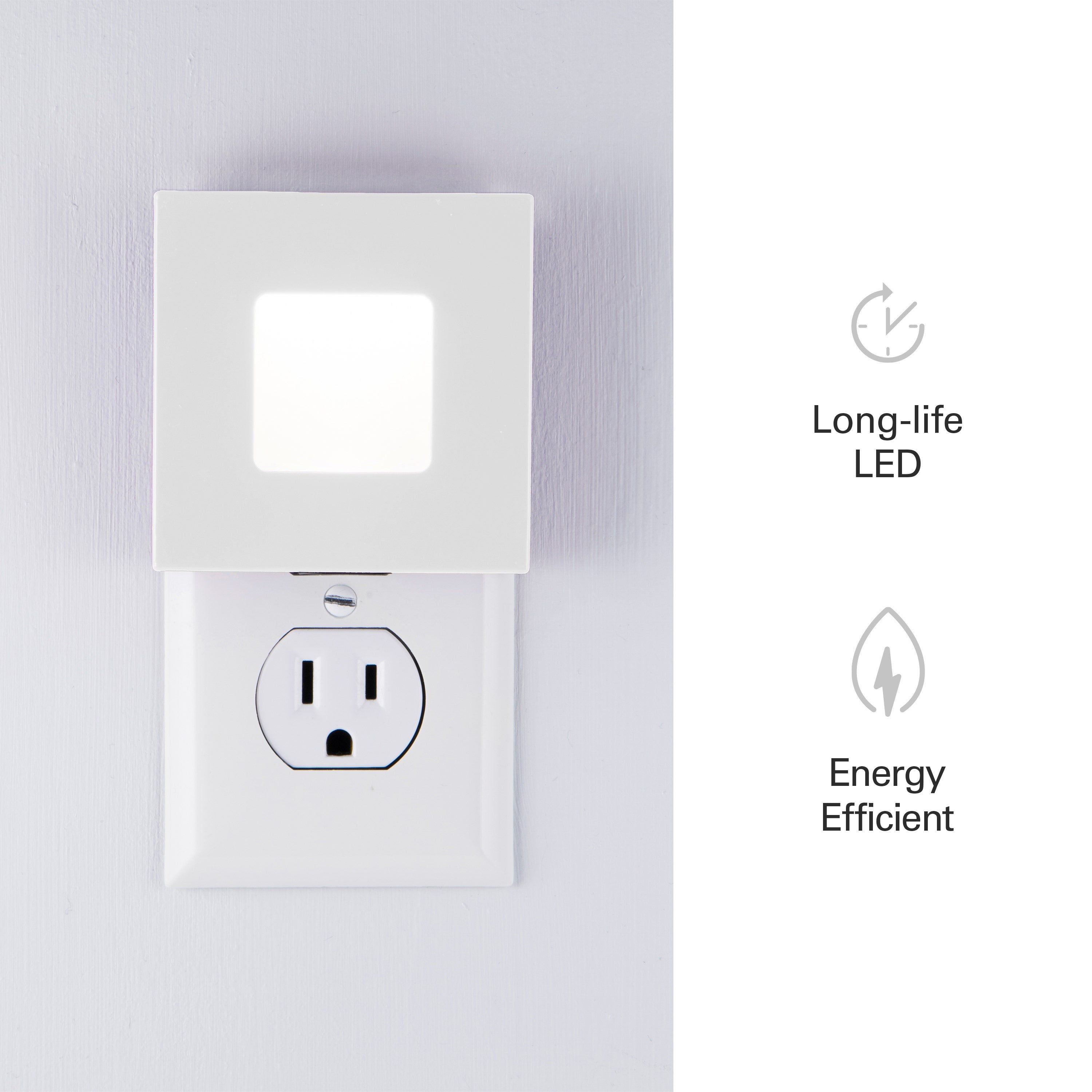 GE Mini Slimline Coverlite Light Sensing LED Night Light, White