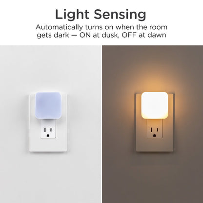 Lights by Night Tunable White Light Sensing Dimmable LED Night Light, 4 Pack