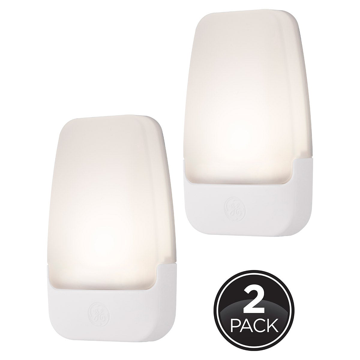 GE Light Sensing LED Night Light, 2 Pack, White