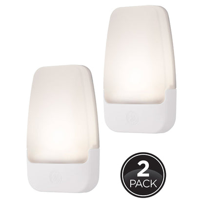 GE Light Sensing LED Night Light, 2 Pack, White