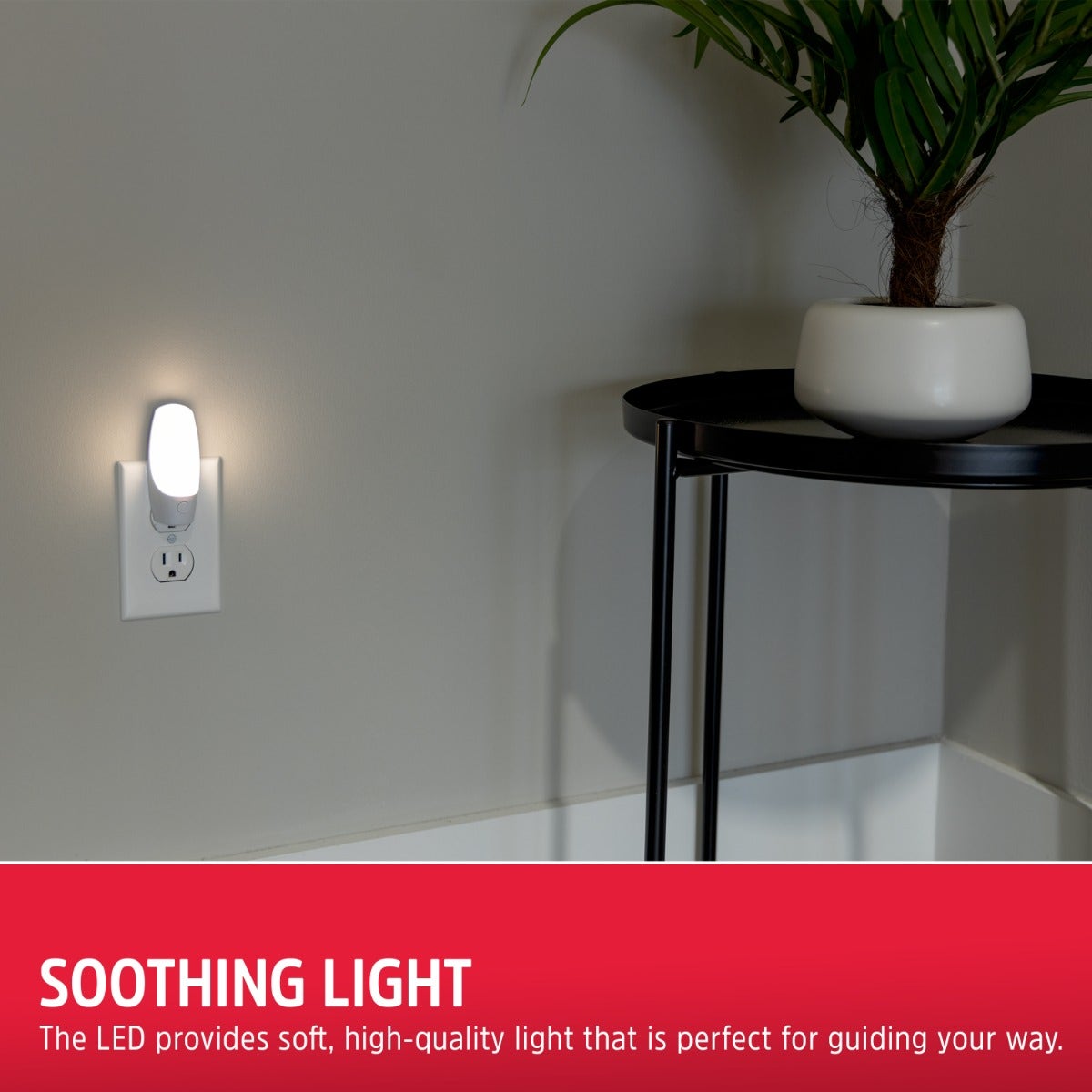 Energizer Plug-In Manual On/Off LED Night Light, White