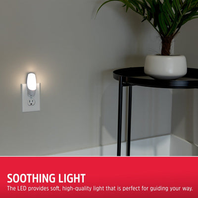 Energizer Plug-In Manual On/Off LED Night Light, White