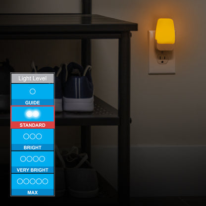 GE Light Sensing LED Night Light, 4 Pack, Amber