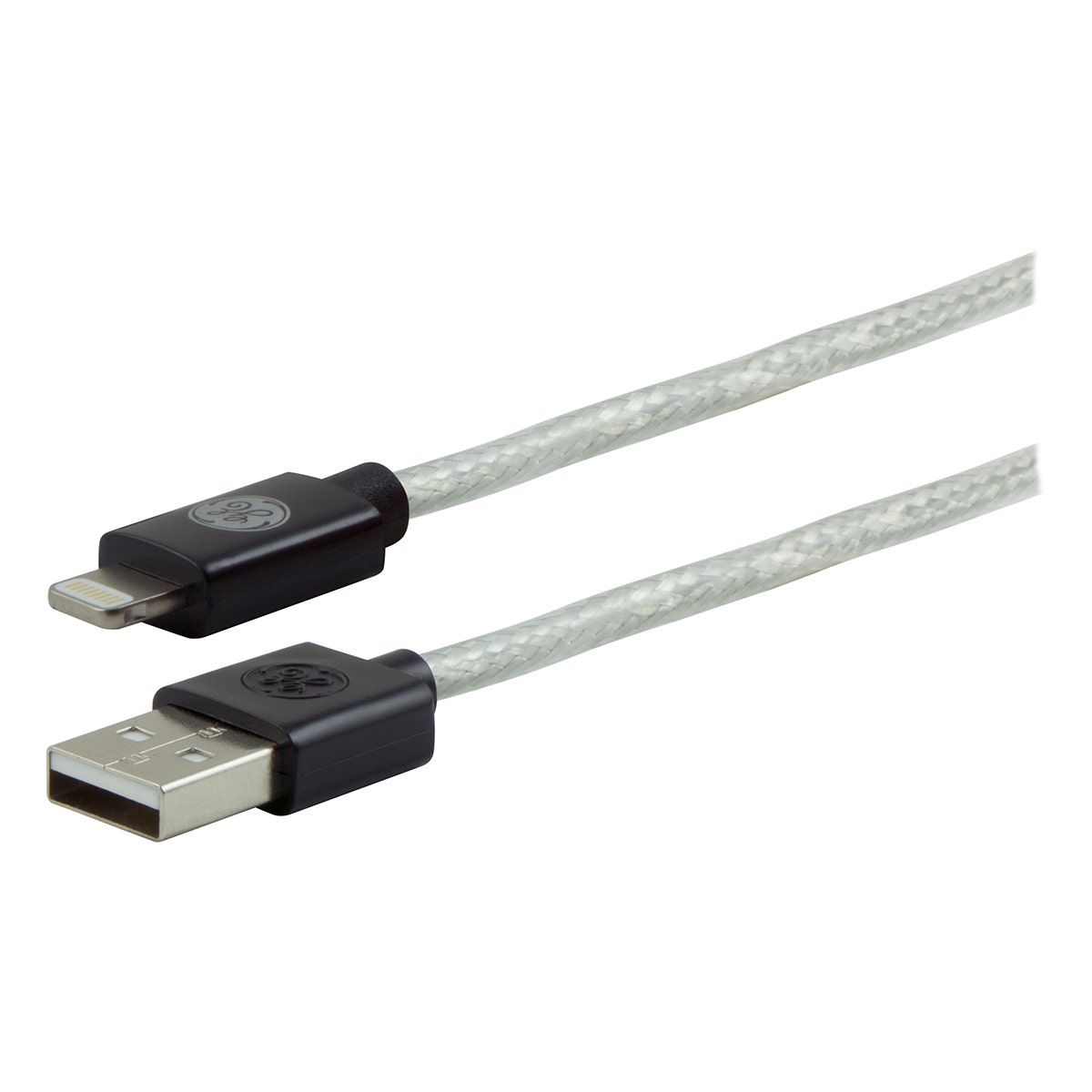 GE 1ft. USB-A Lightning Charging Cable, Silver