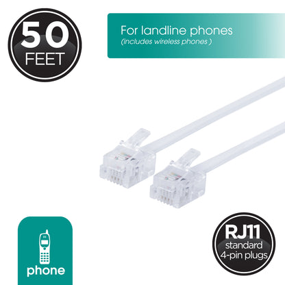 Power Gear 50ft. Line Cord, White