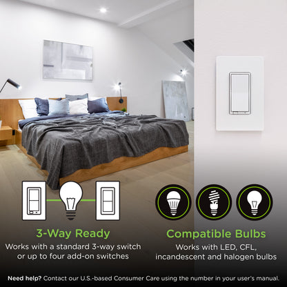 Enbrighten 800 Series In-Wall Smart Switch Paddle