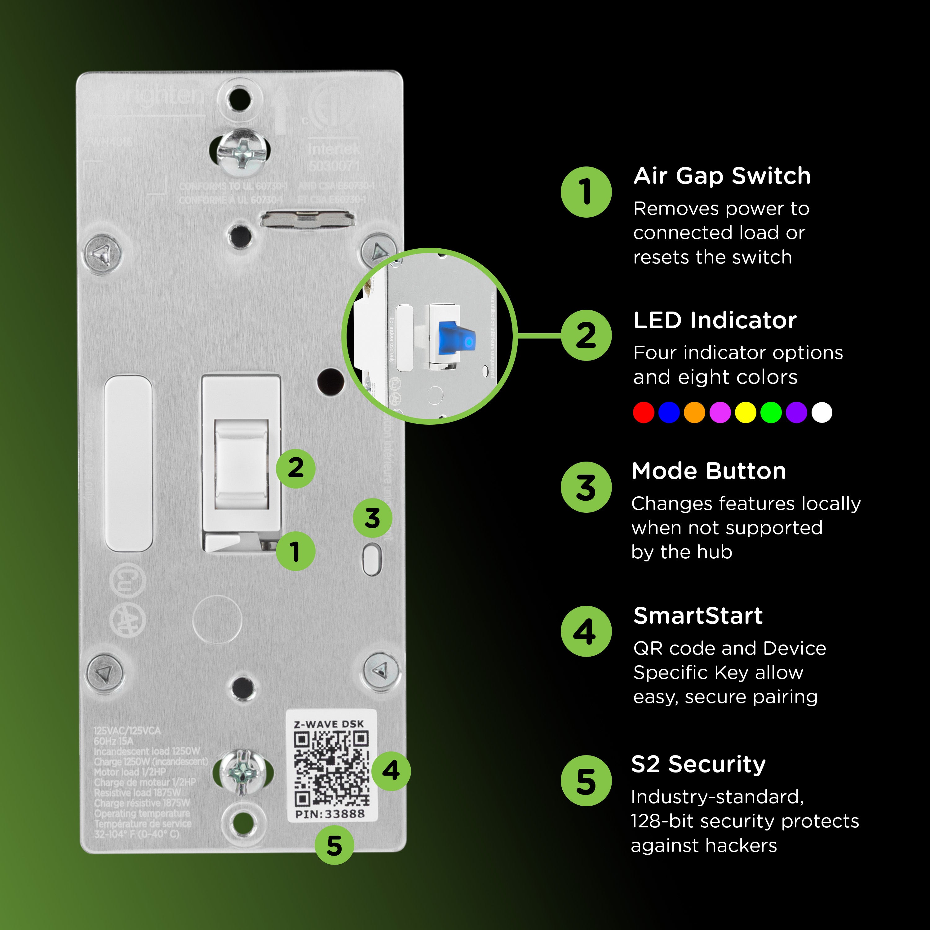 Enbrighten Z-Wave 800 Series In-Wall Smart Switch – Jasco