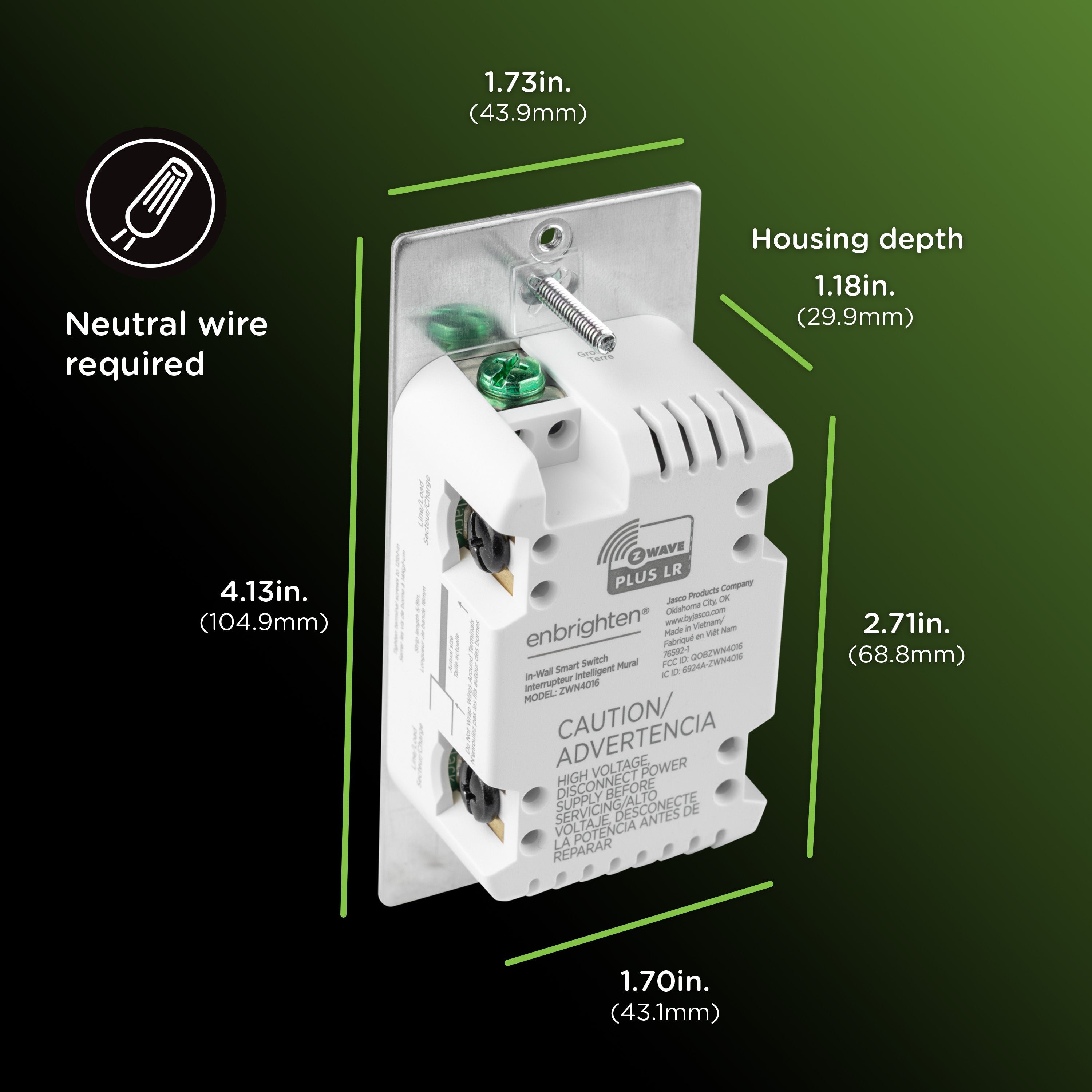 Enbrighten Z-Wave 800 Series In-Wall Smart Switch – Jasco