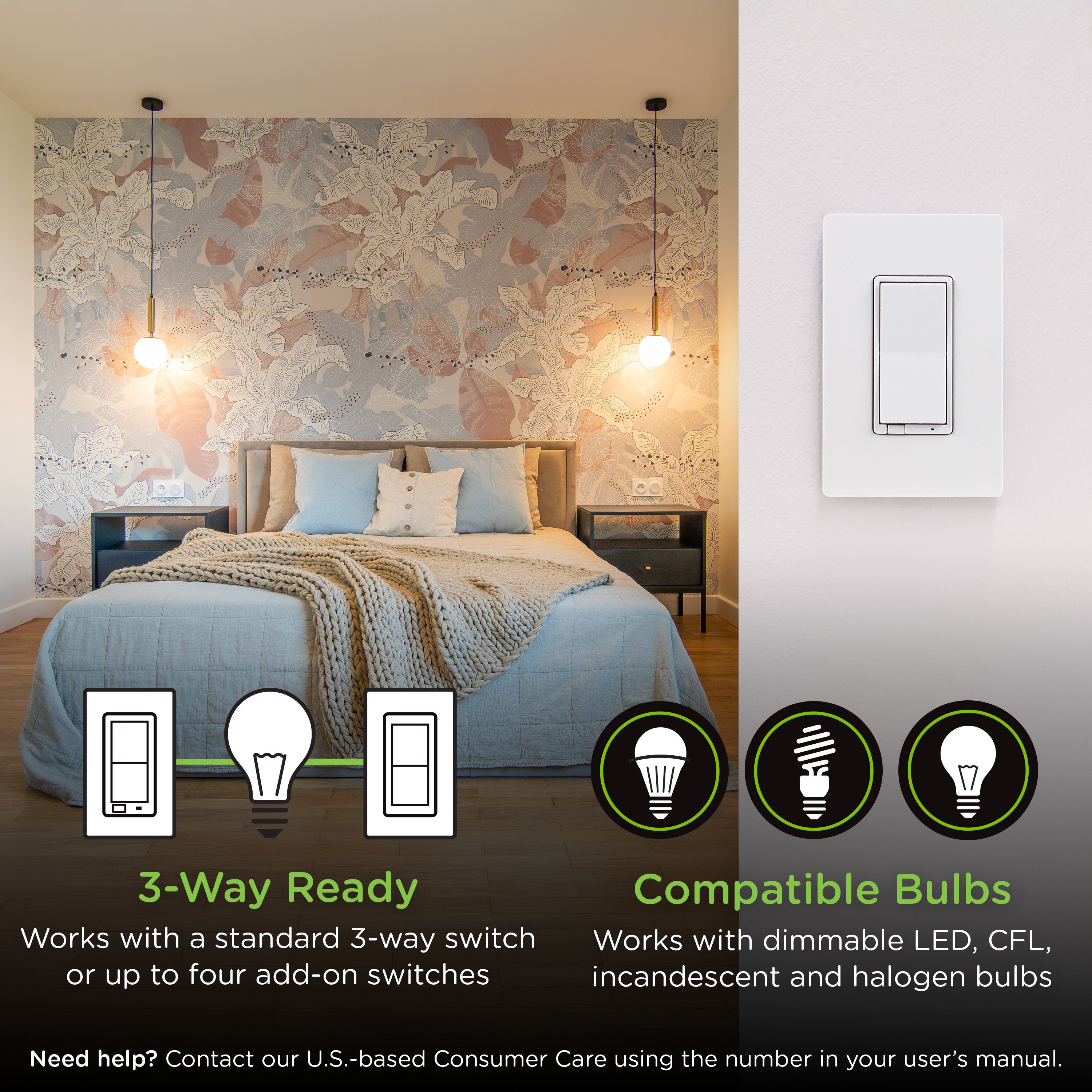 Enbrighten 800 Series Z-Wave Paddle Dimmer – Jasco
