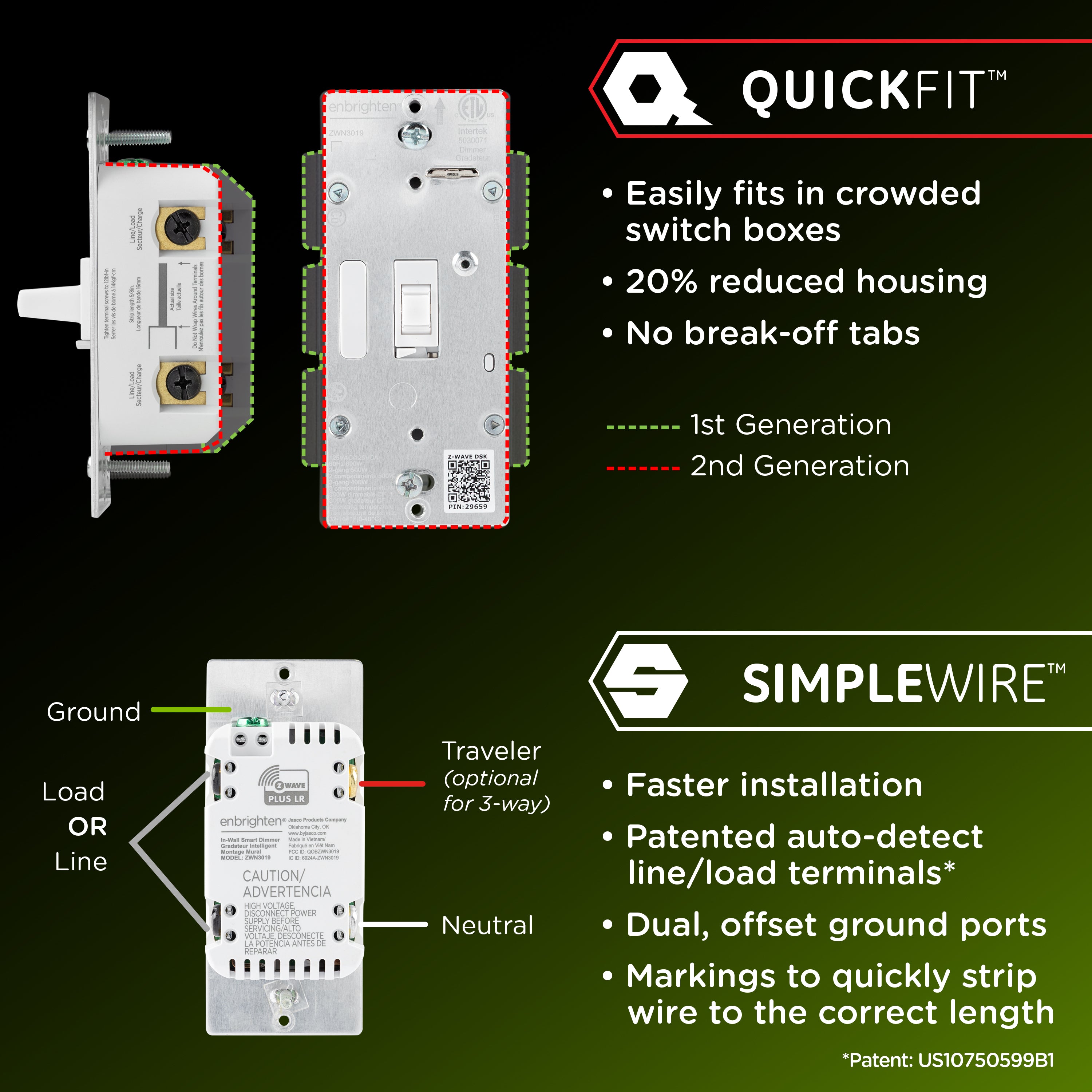 Enbrighten 800 Series Z-Wave Toggle Dimmer – Jasco