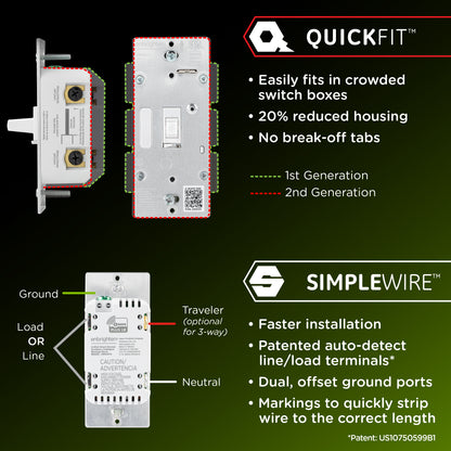 Enbrighten 800 Series Z-Wave Toggle Dimmer