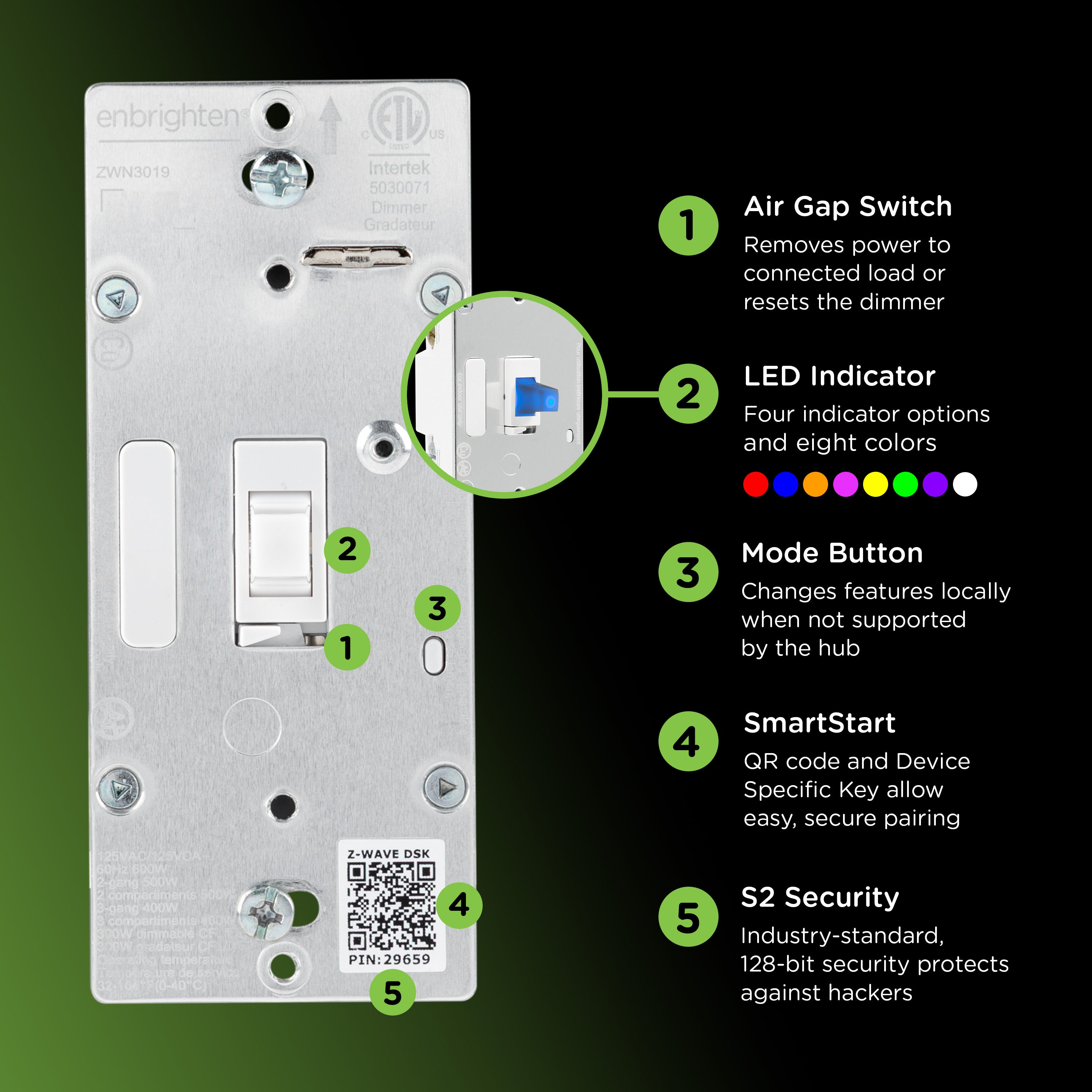 Enbrighten 800 Series Z-Wave Toggle Dimmer – Jasco