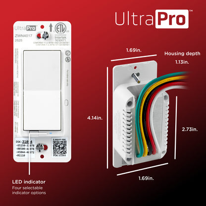 UltraPro 800 Series Z-Wave On/Off Switch, 4 Pack