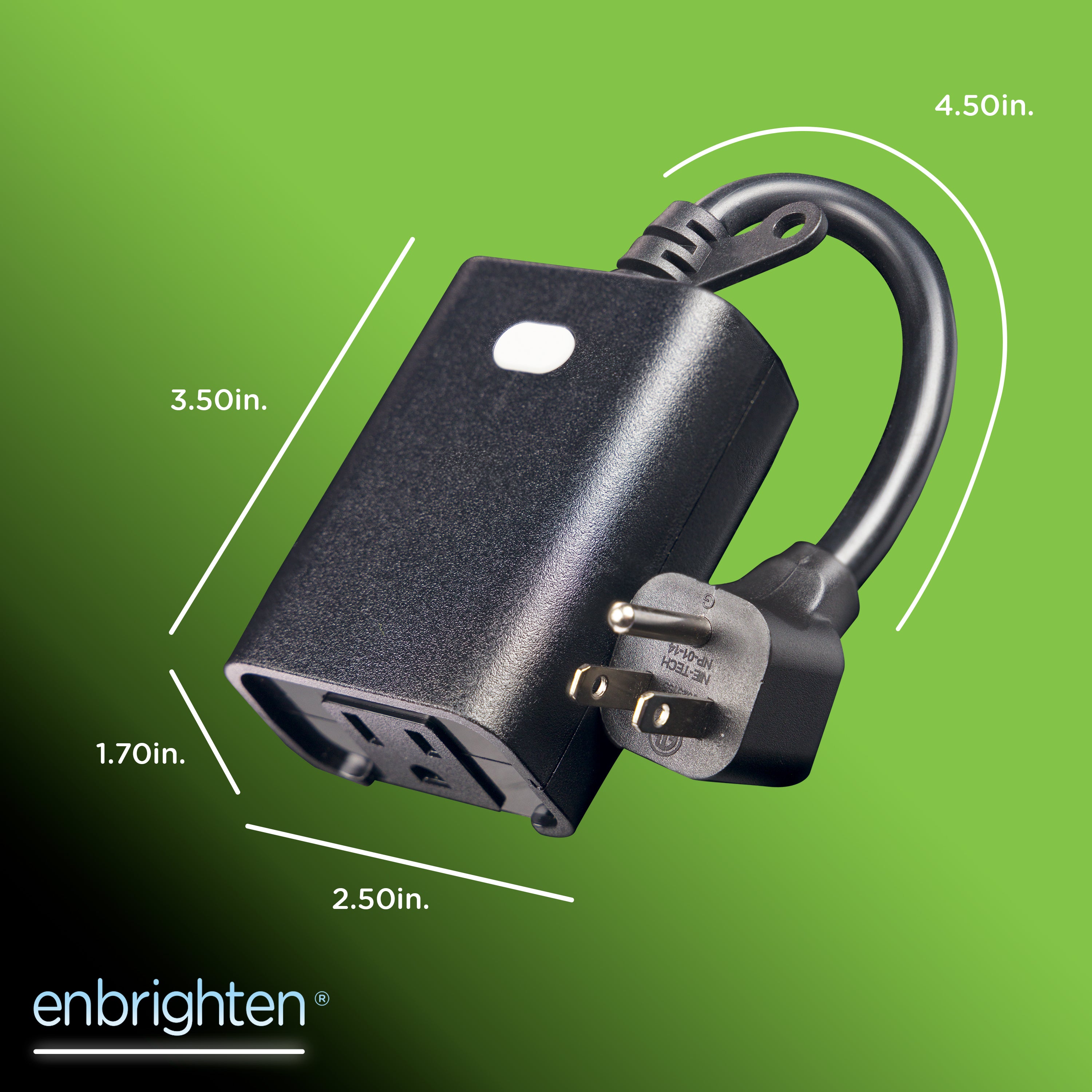 Enbrighten Z-Wave Long Range Outdoor Smart Plug, 800 Series, 1
