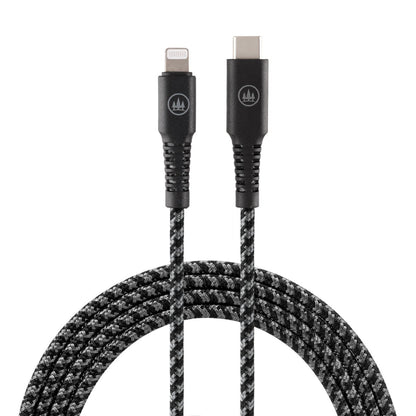 EcoSurvivor 4ft. USB-C to Lightning™ Charging Cable, Black