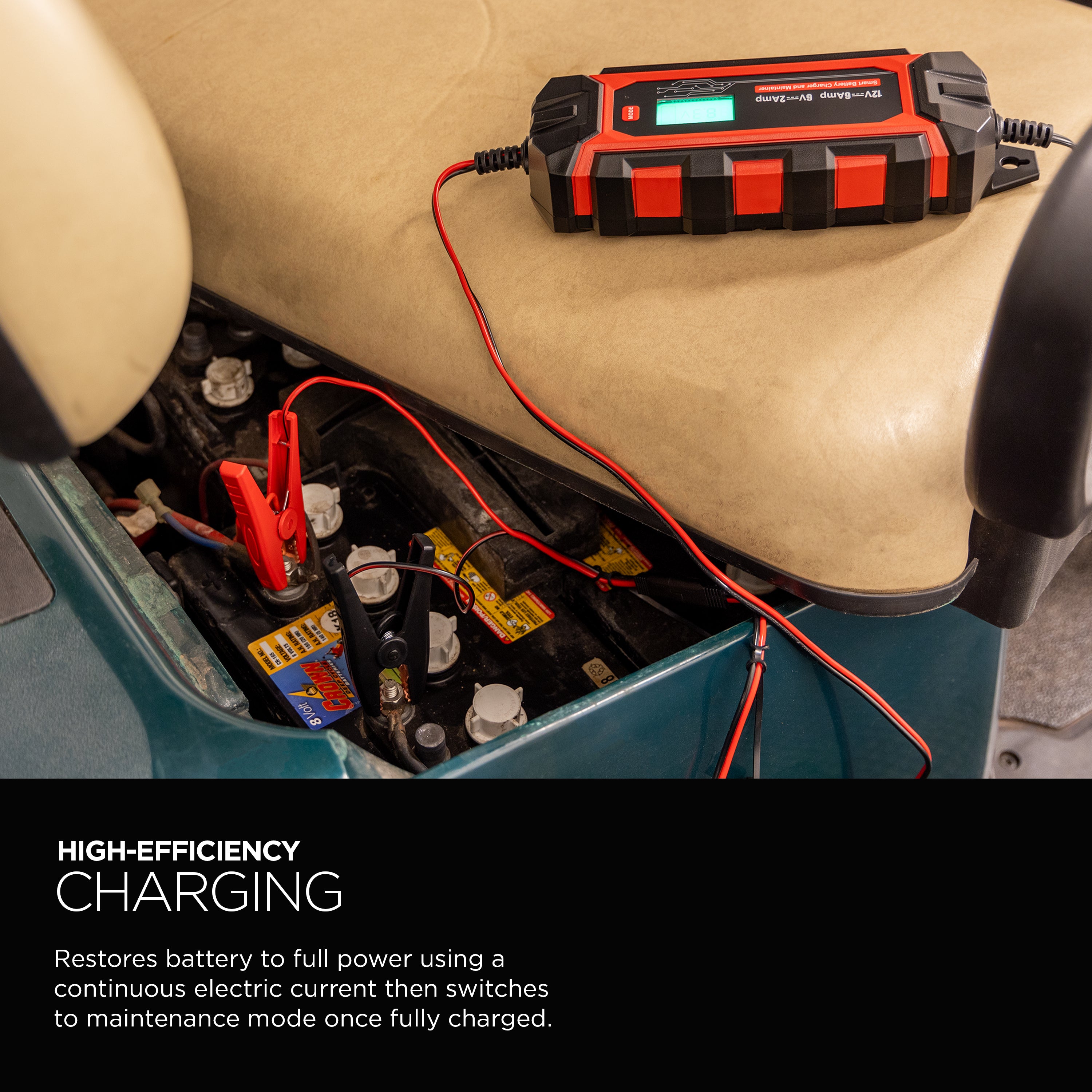 UltraPro Elite Smart Battery Charger and Maintainer, 6V/12V