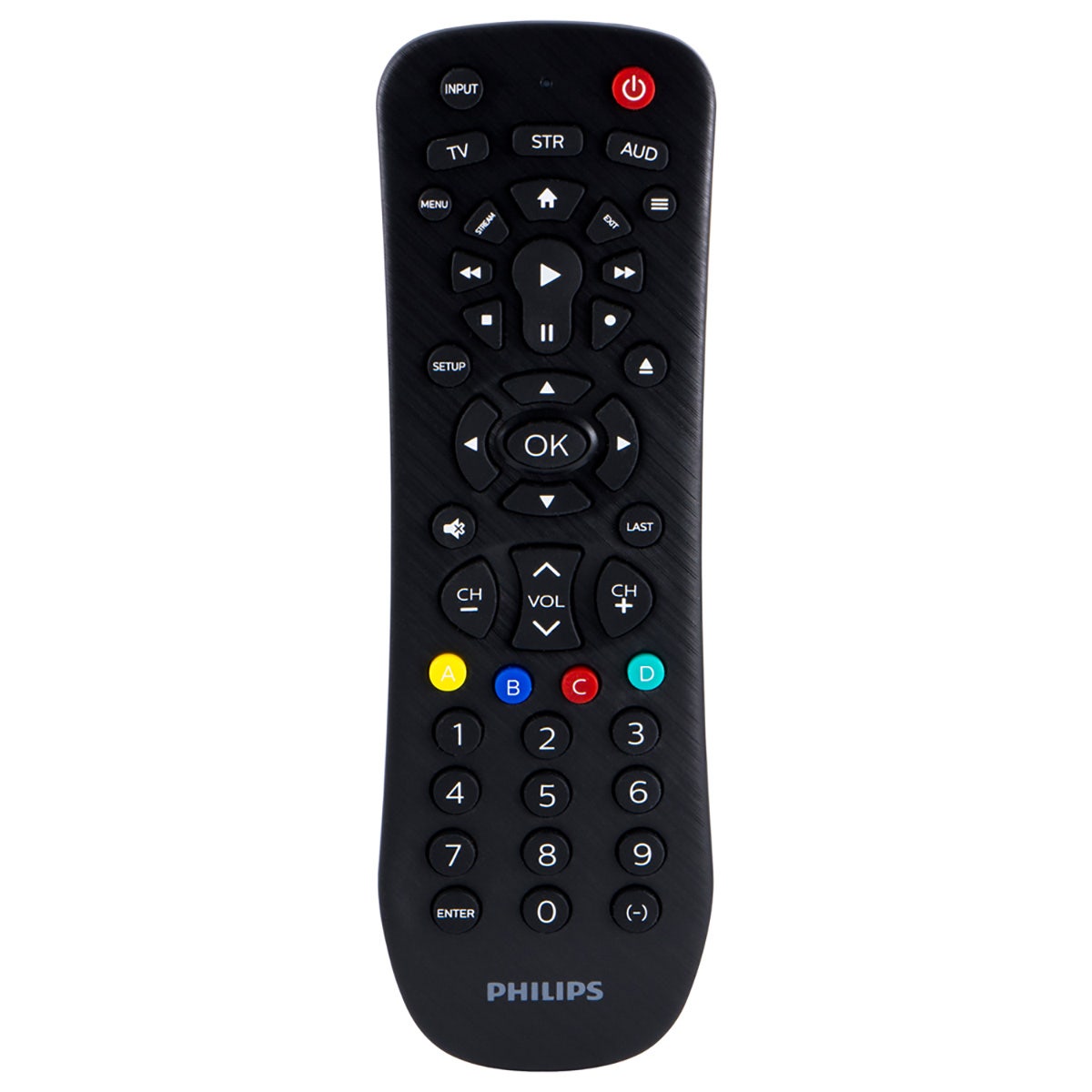 Philips 3-Device Universal Remote, Brushed Black