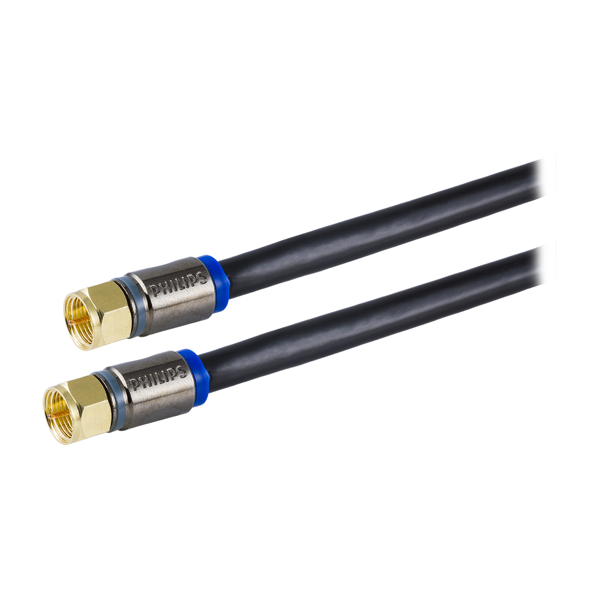 Philips 50 ft. Quad-Shield RG6 Coaxial Cable, Black