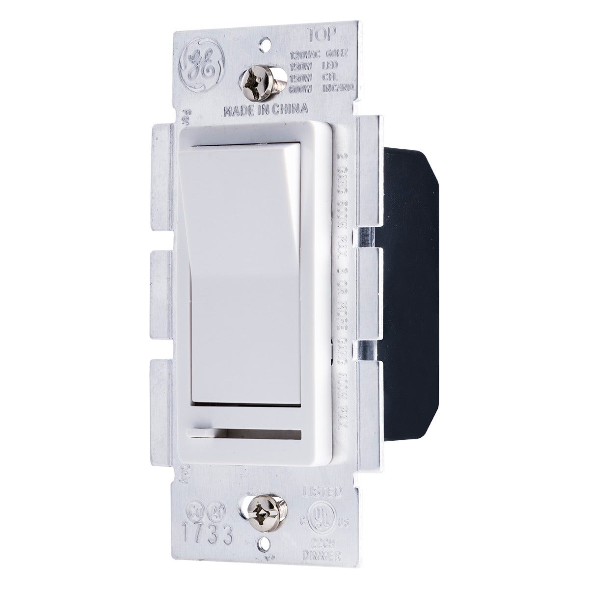 GE Rocker On/Off Dimmer, White
