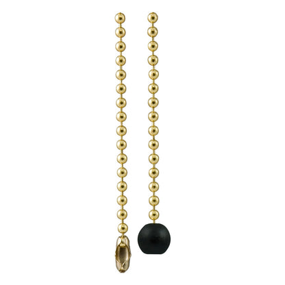 Power Gear 3 ft. Beaded Chain with Wooden Ball, Brass