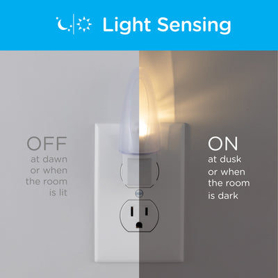 Lights by Night Light Sensing LED Night Light, White
