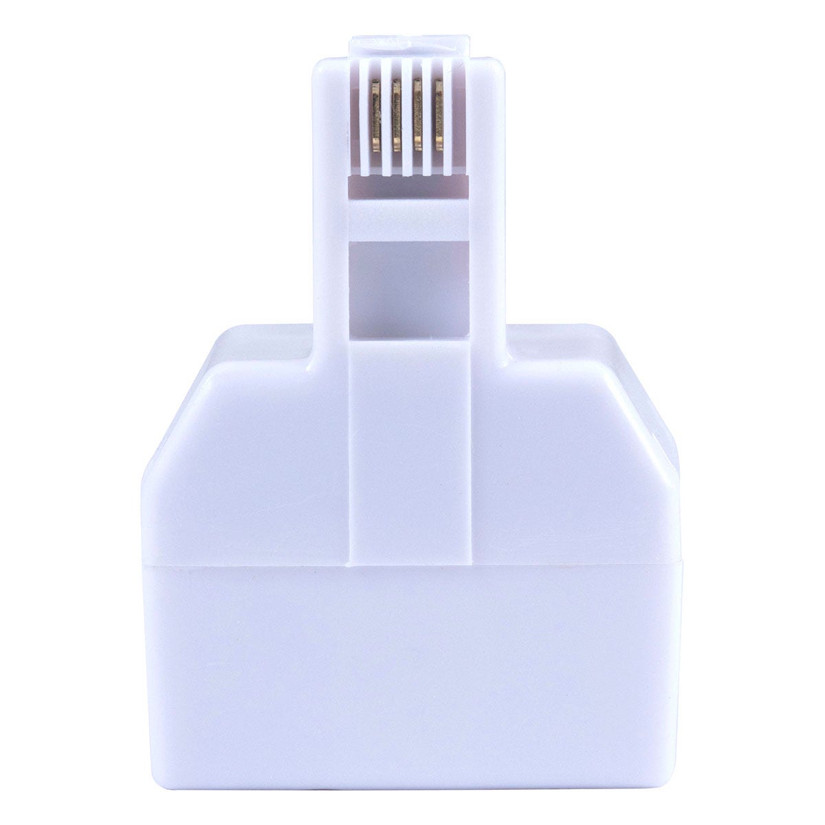 Power Gear 4-Wire Duplex Phone Line Cord Adapter, White