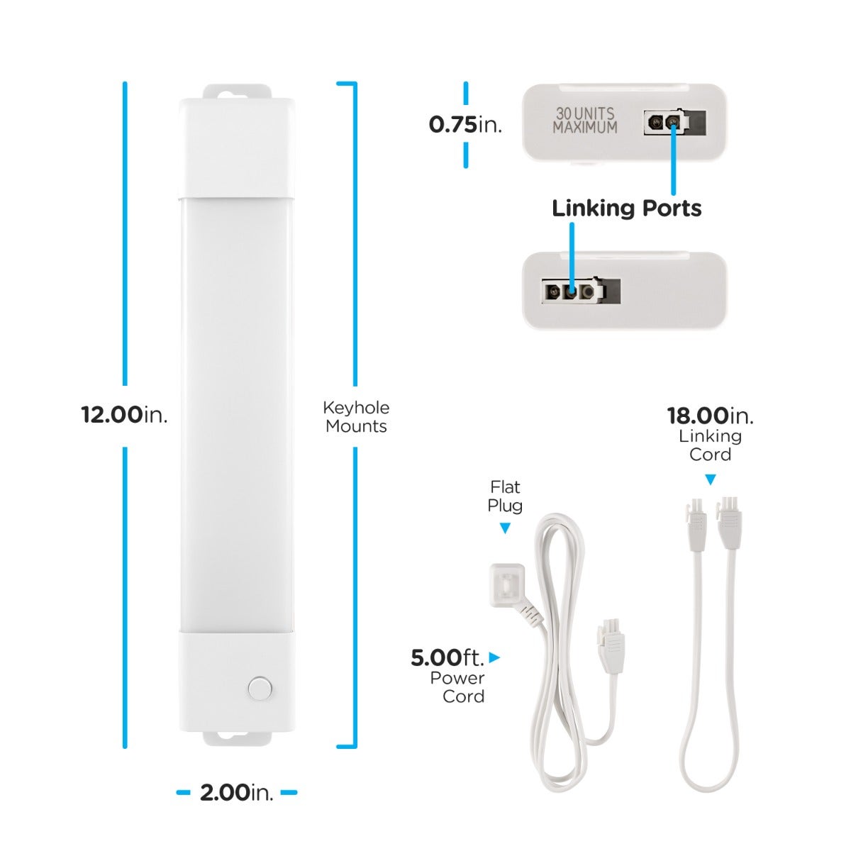 Enbrighten VIBE 12in. LED WiFi Light Fixture, White