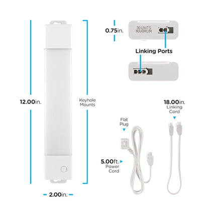Enbrighten VIBE 12in. LED WiFi Light Fixture, White