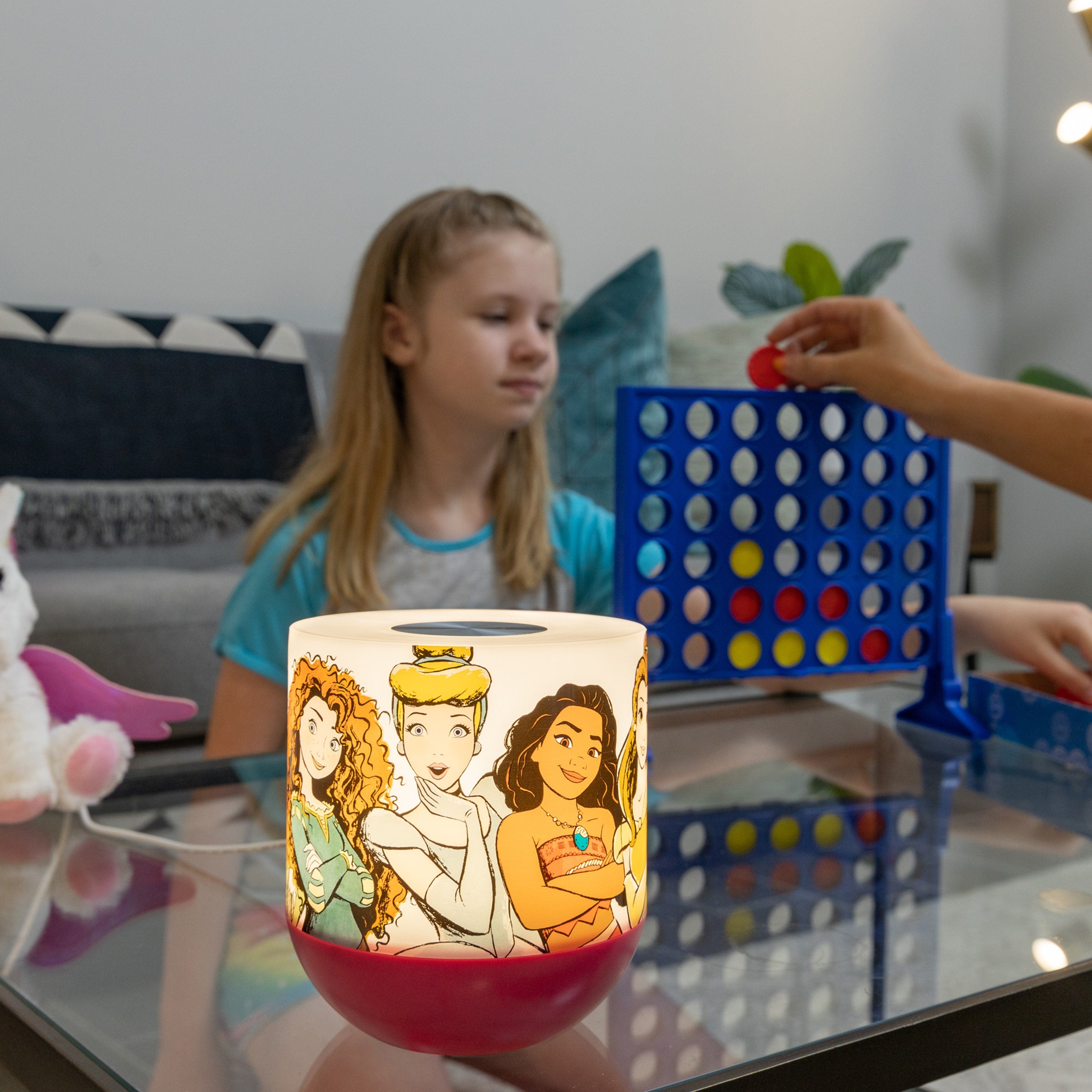 Disney Princess Color Changing Tabletop LED Lamp Night Light, Red
