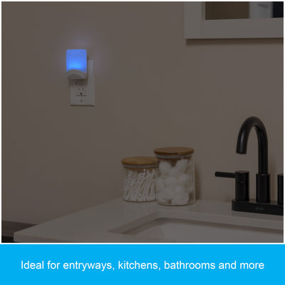 GE Color Changing Light Sensing LED Night Light, White