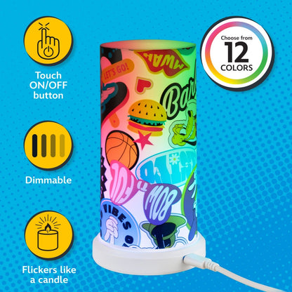 Disney Mickey and Friends Color Changing LED Tabletop Lamp, White