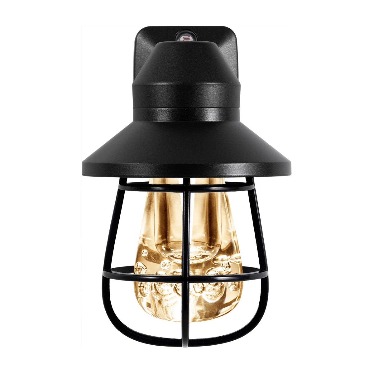 GE Vintage Cage Frame Light Sensing LED Night Light, Black