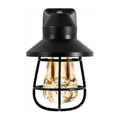 GE Vintage Cage Frame Light Sensing LED Night Light, Black