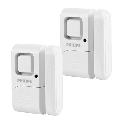 Philips Battery Operated Door Alarm, 2 Pack, White