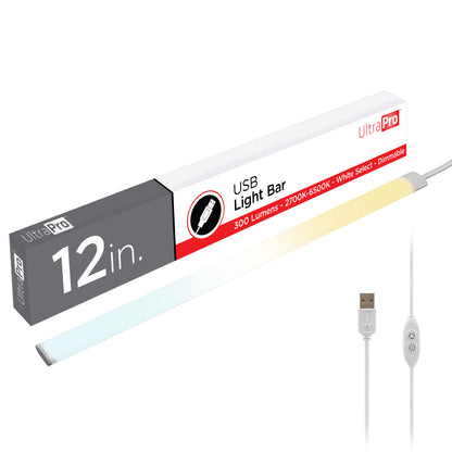 UltraPro USB Light Bar, CCT, 2700K, Dimmable, 12in.