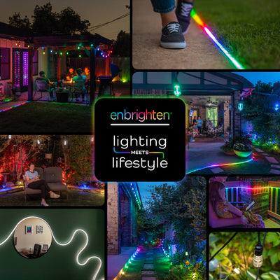 Enbrighten Smart Wi-Fi LED Café Lights, 10 Bulbs, 20ft.