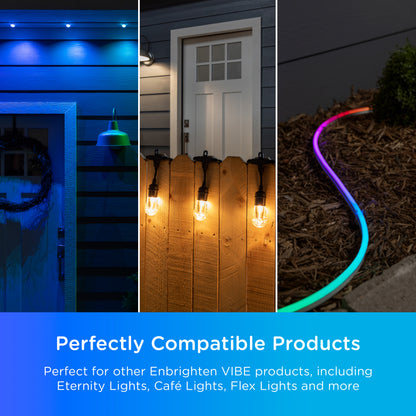Enbrighten VIBE WiFi Add-An-Outlet Smart Adapter, Black