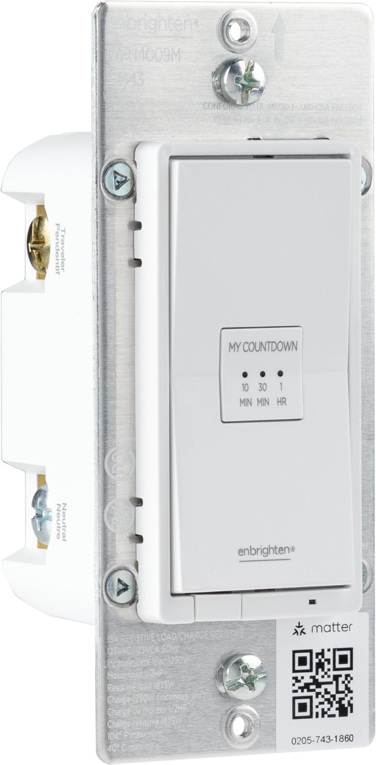 Enbrighten Pro In-Wall Wi-Fi Matter Countdown Smart Switch