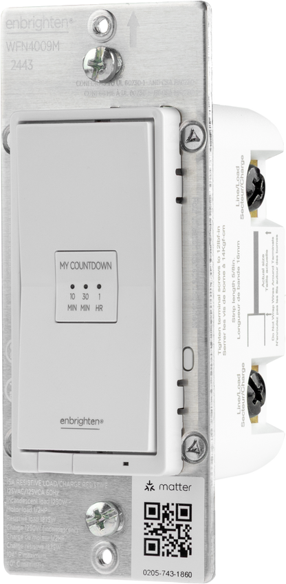 Enbrighten Pro In-Wall Wi-Fi Matter Countdown Smart Switch