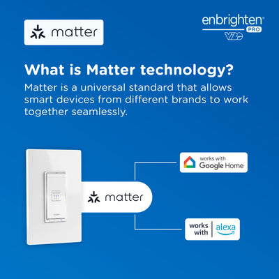 Enbrighten Pro In-Wall Wi-Fi Matter Countdown Smart Switch