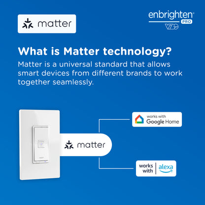 Enbrighten Pro In-Wall Wi-Fi Matter Countdown Smart Switch