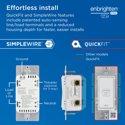 Enbrighten Pro In-Wall Wi-Fi Matter Countdown Smart Switch
