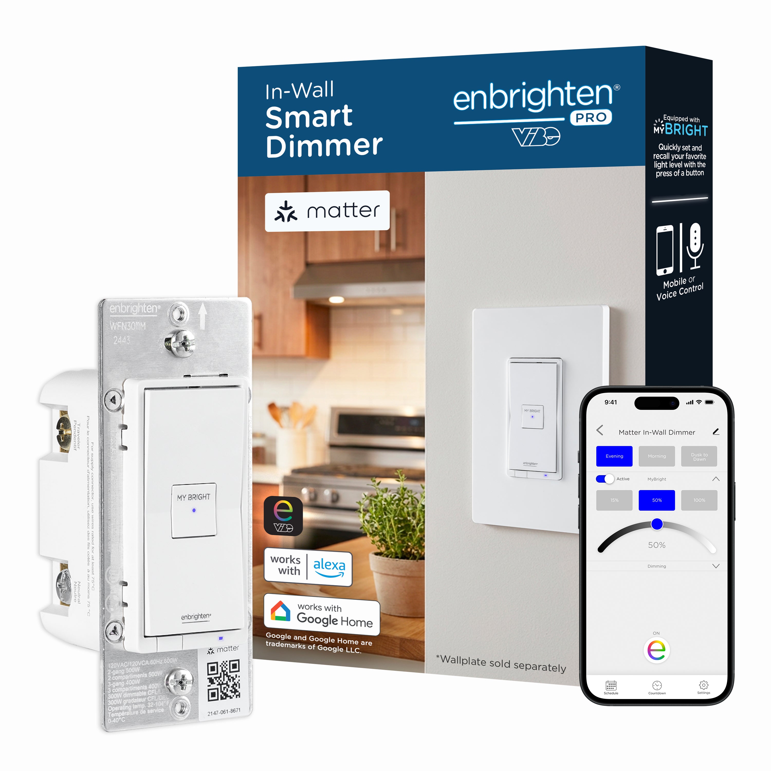 Enbrighten Pro In-Wall MyBright Smart Dimmer (80977)