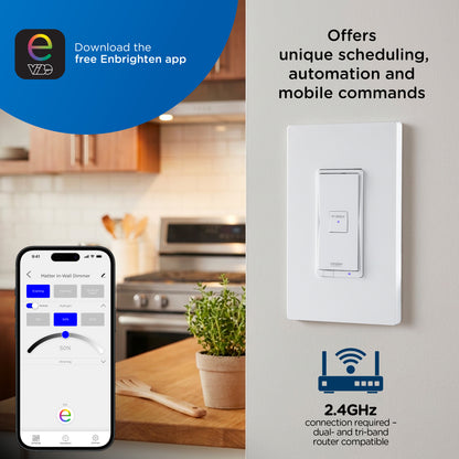 Enbrighten Pro In-Wall Wi-Fi Matter MyBright Smart Dimmer