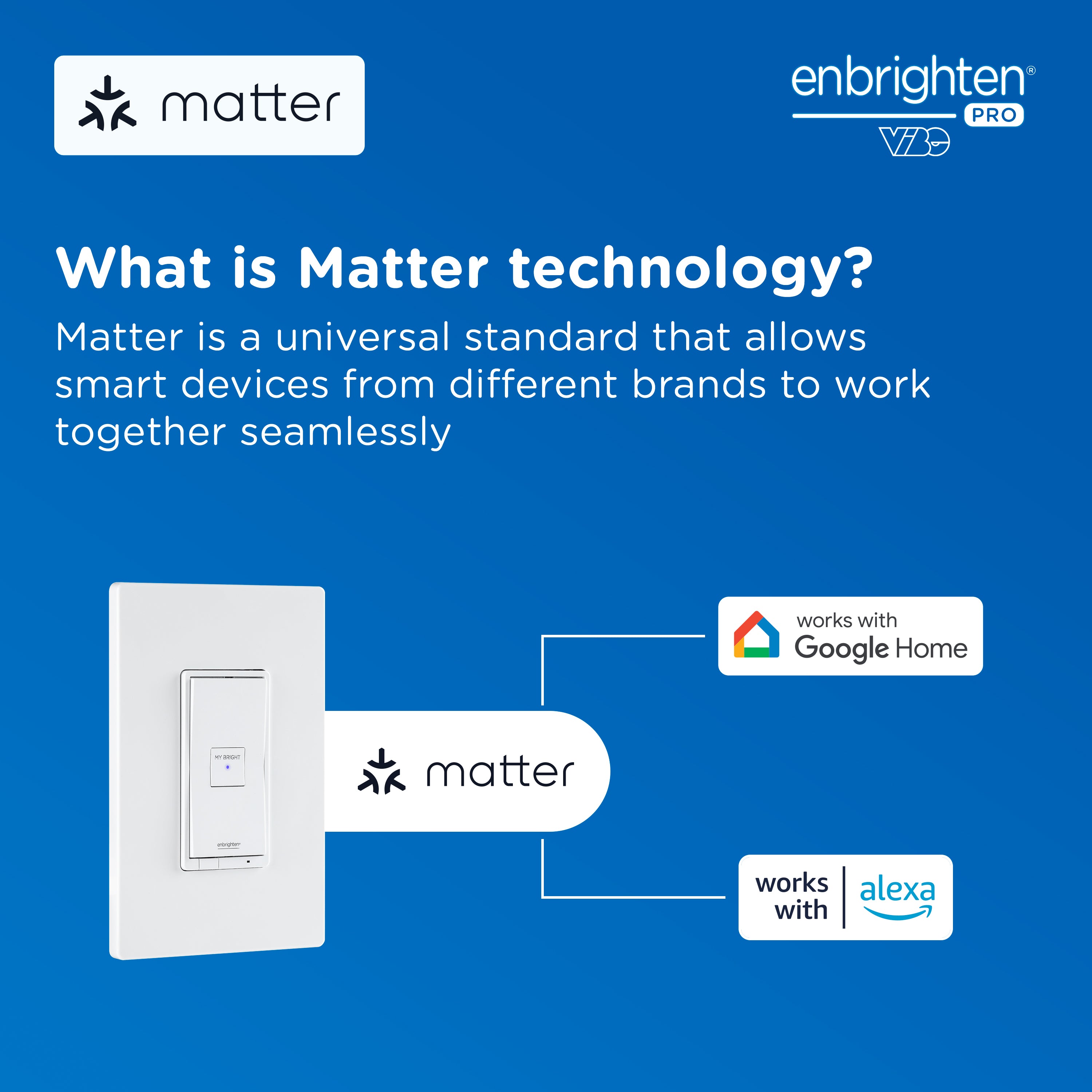 Enbrighten Pro In-Wall Wi-Fi Matter MyBright Smart Dimmer